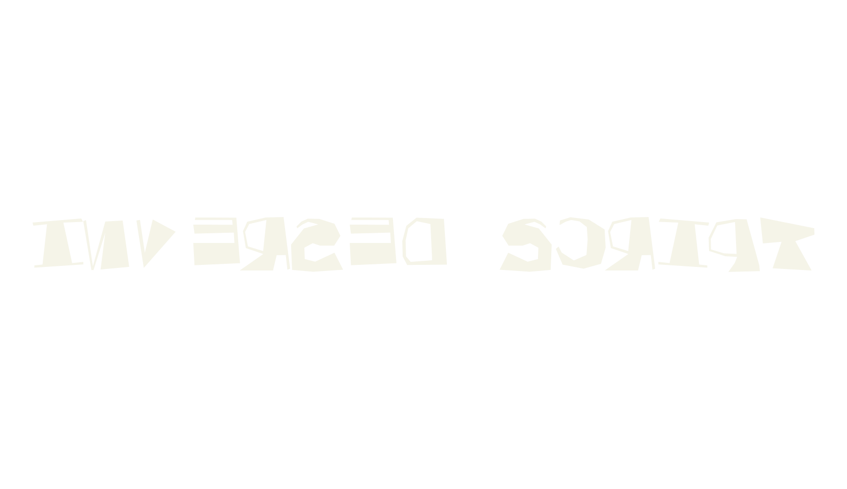 Inversed Script, bizarre font preview