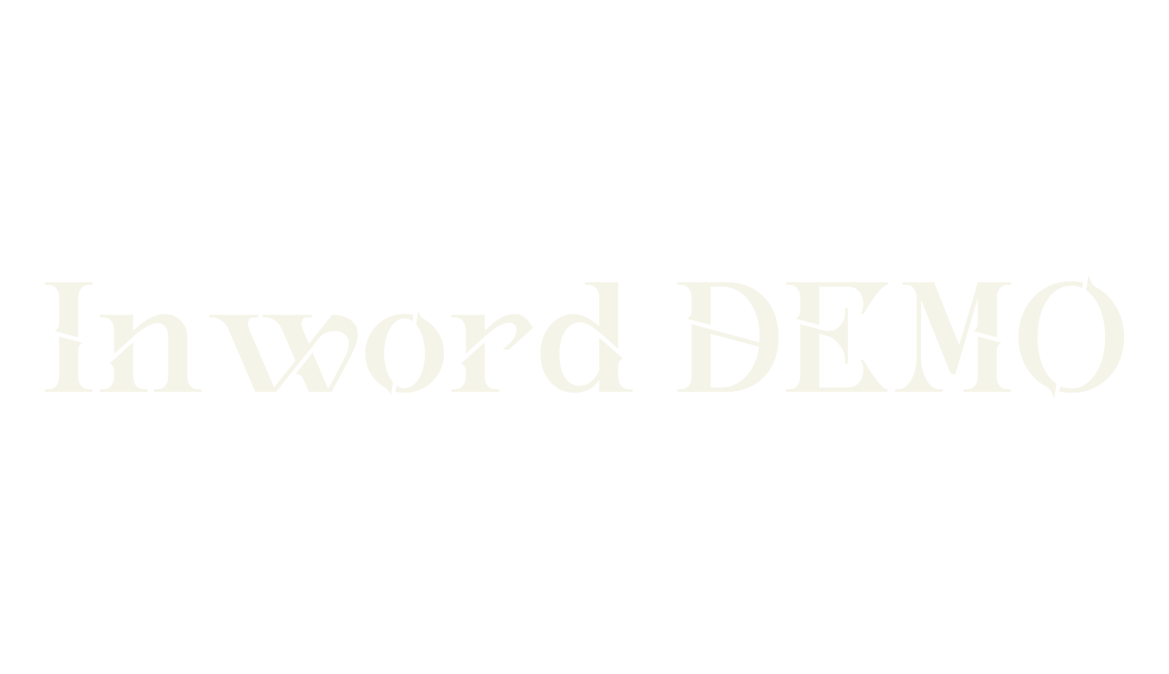 Inword DEMO, serif font preview