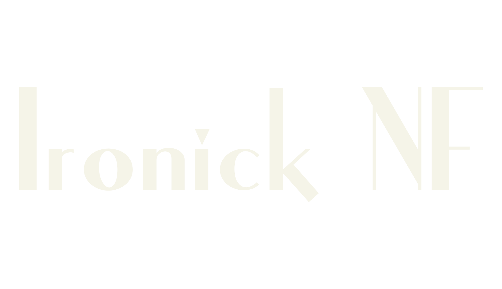 Ironick NF, display market font preview