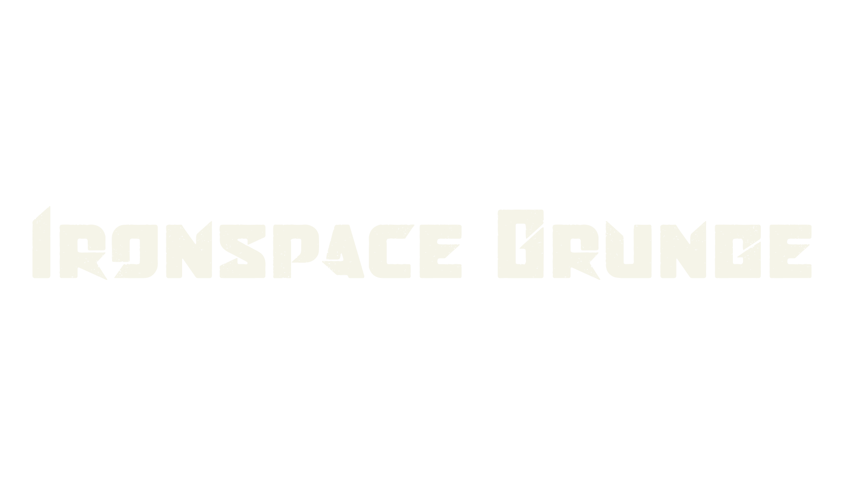 Ironspace Grunge, sci-fi font preview