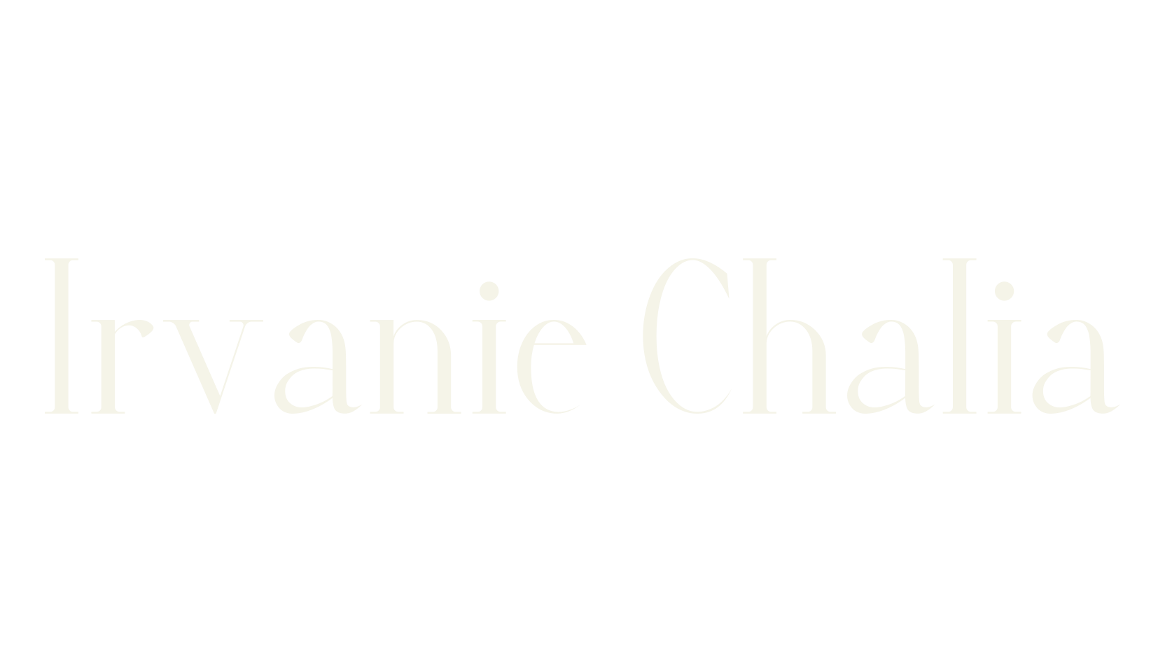 Irvanie Chalia, elegant font preview