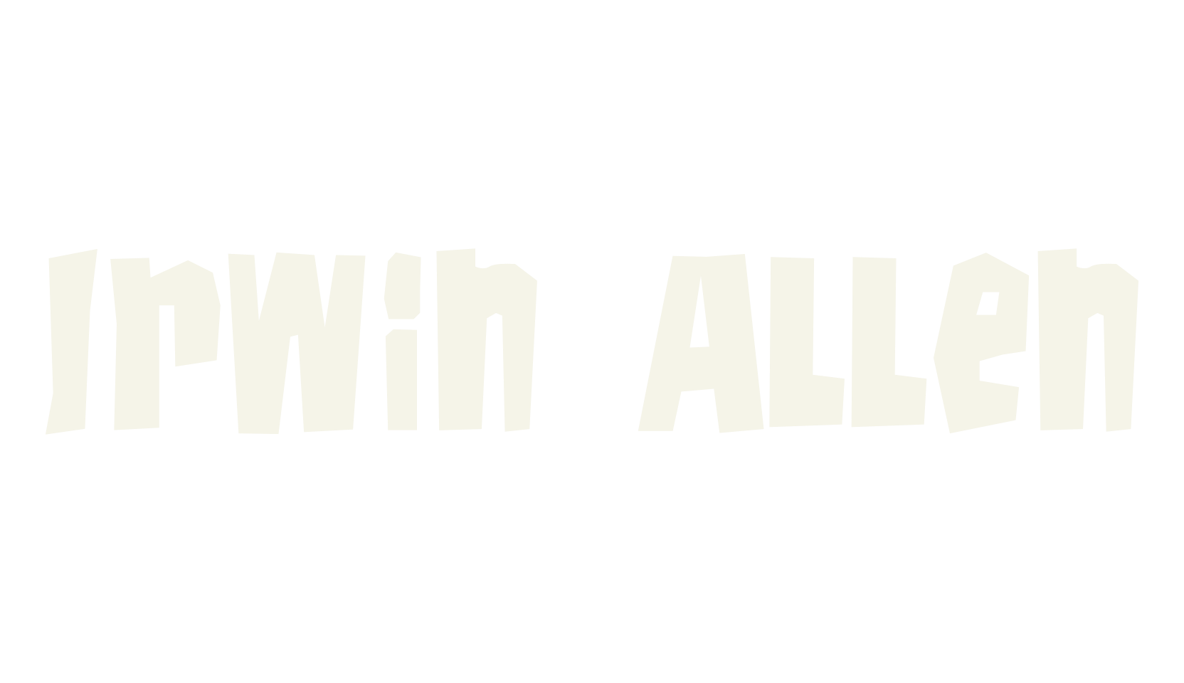 Irwin Allen, display market font preview