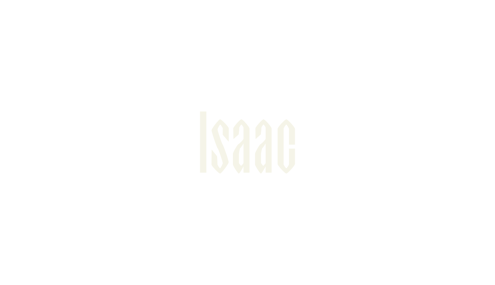 Isaac, logo font preview