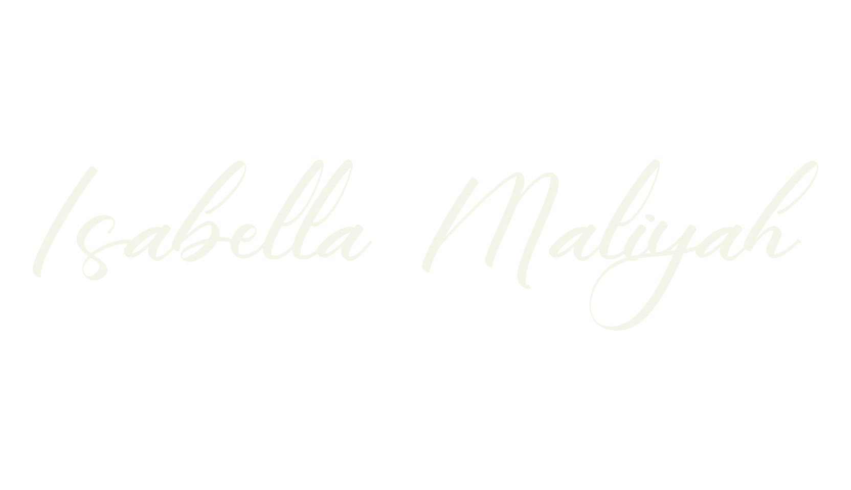 Isabella Maliyah, calligraphy font preview