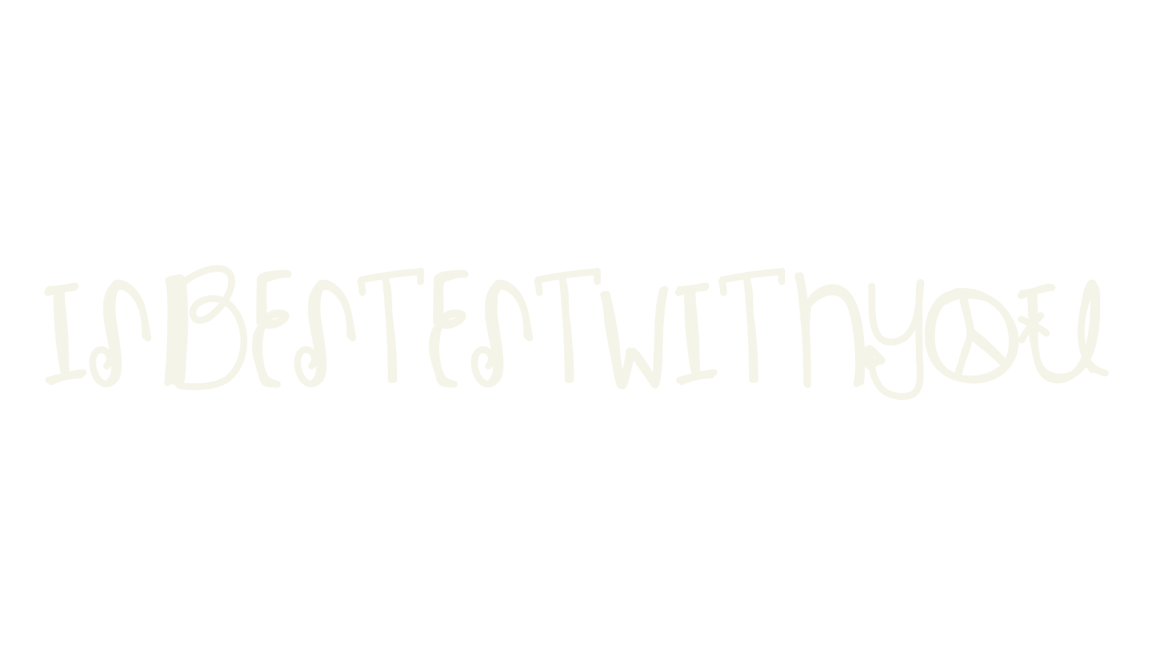 IsBestestWithYou, handwritten font preview