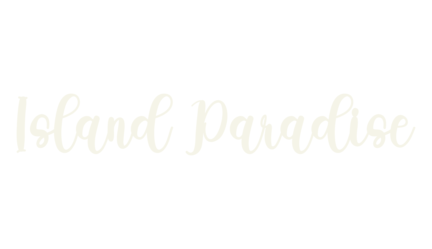 Island Paradise, paradise font preview