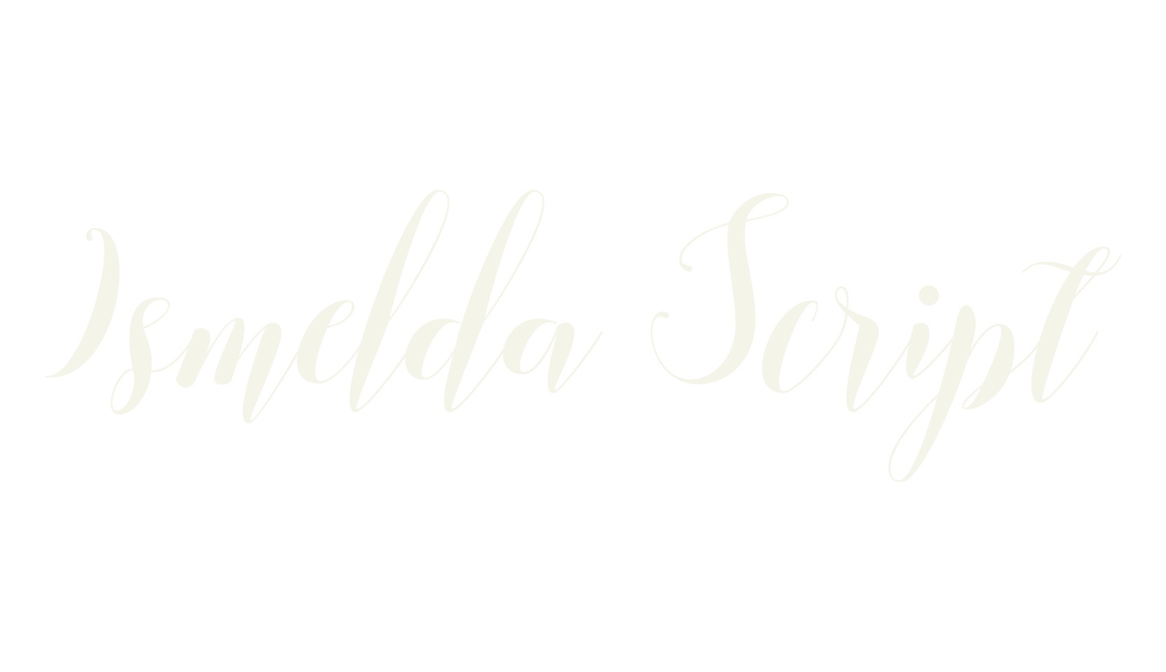 Ismelda Script, handwriting font preview
