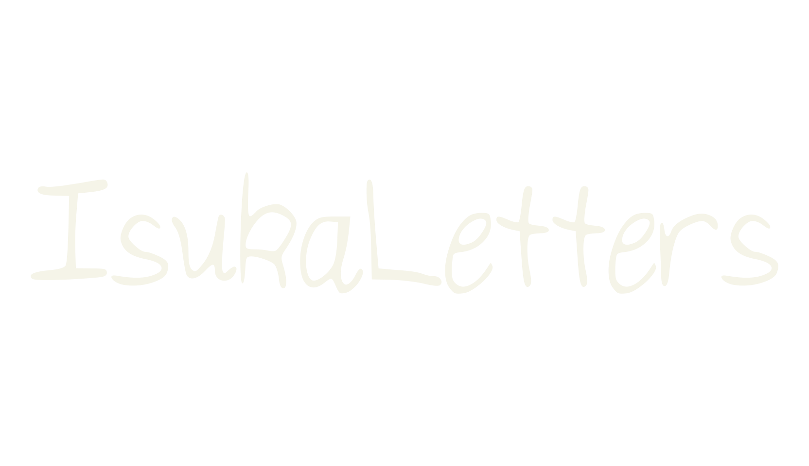 IsukaLetters, letter font preview
