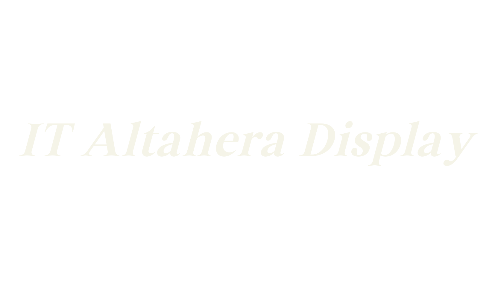 IT Altahera Display, serif font preview