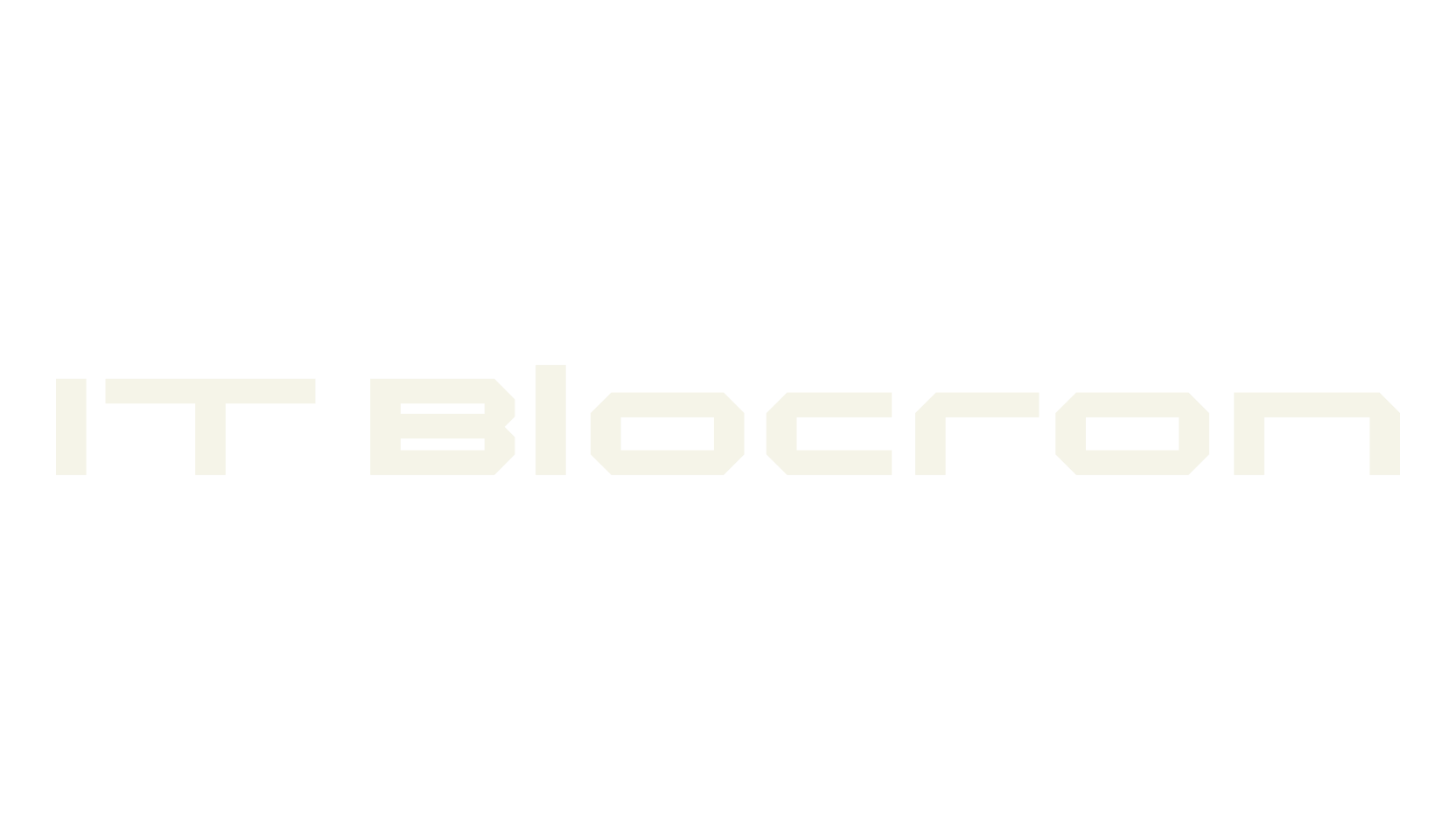 IT Blocron, futuristic font preview