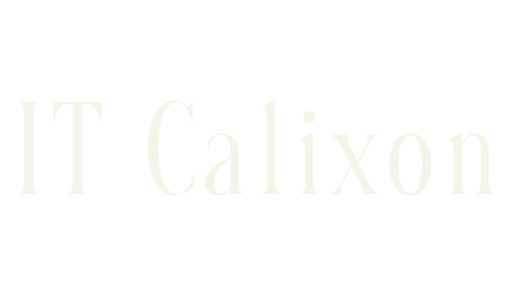 IT Calixon, serif font preview