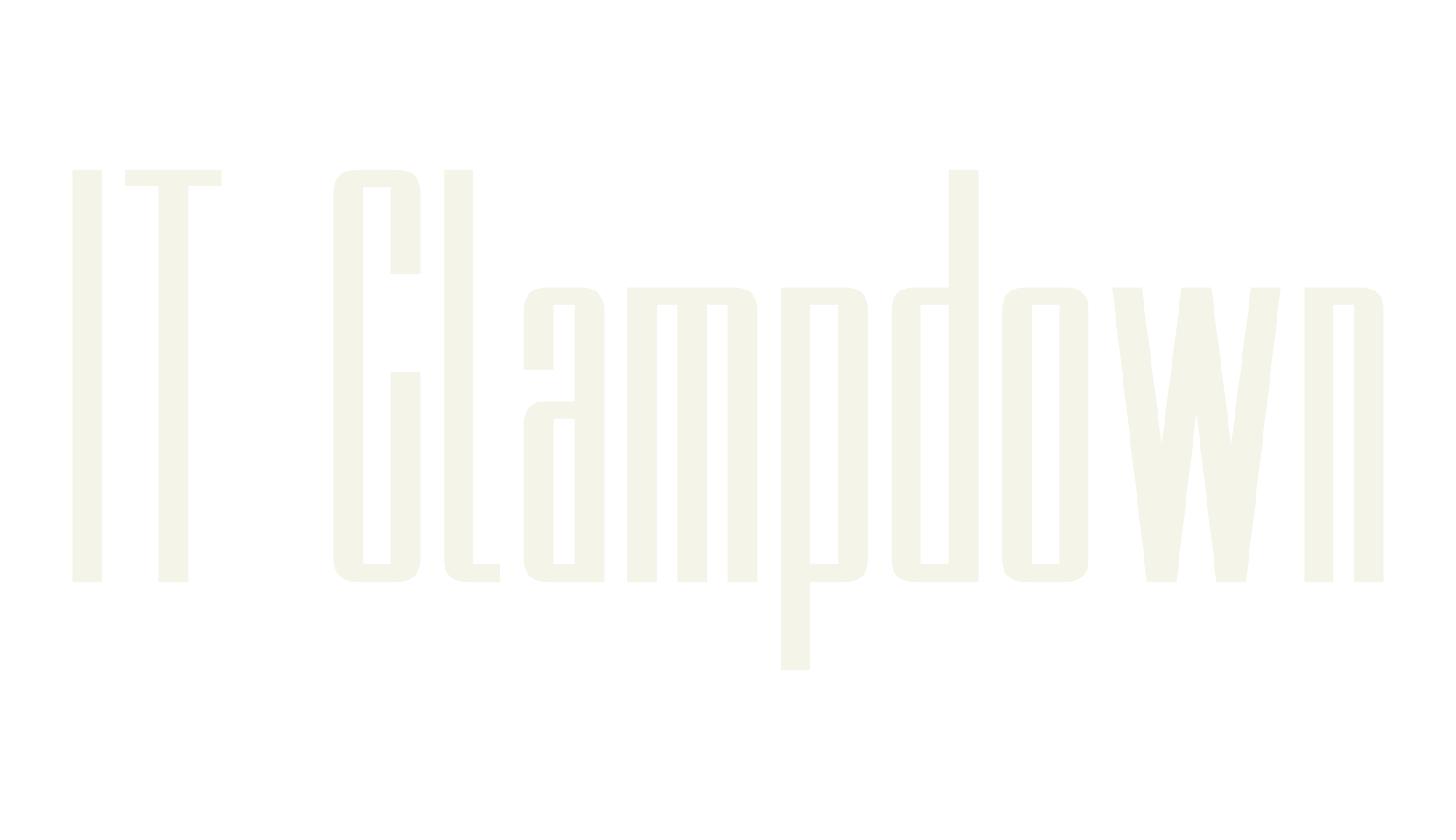 IT Clampdown, condensed font preview