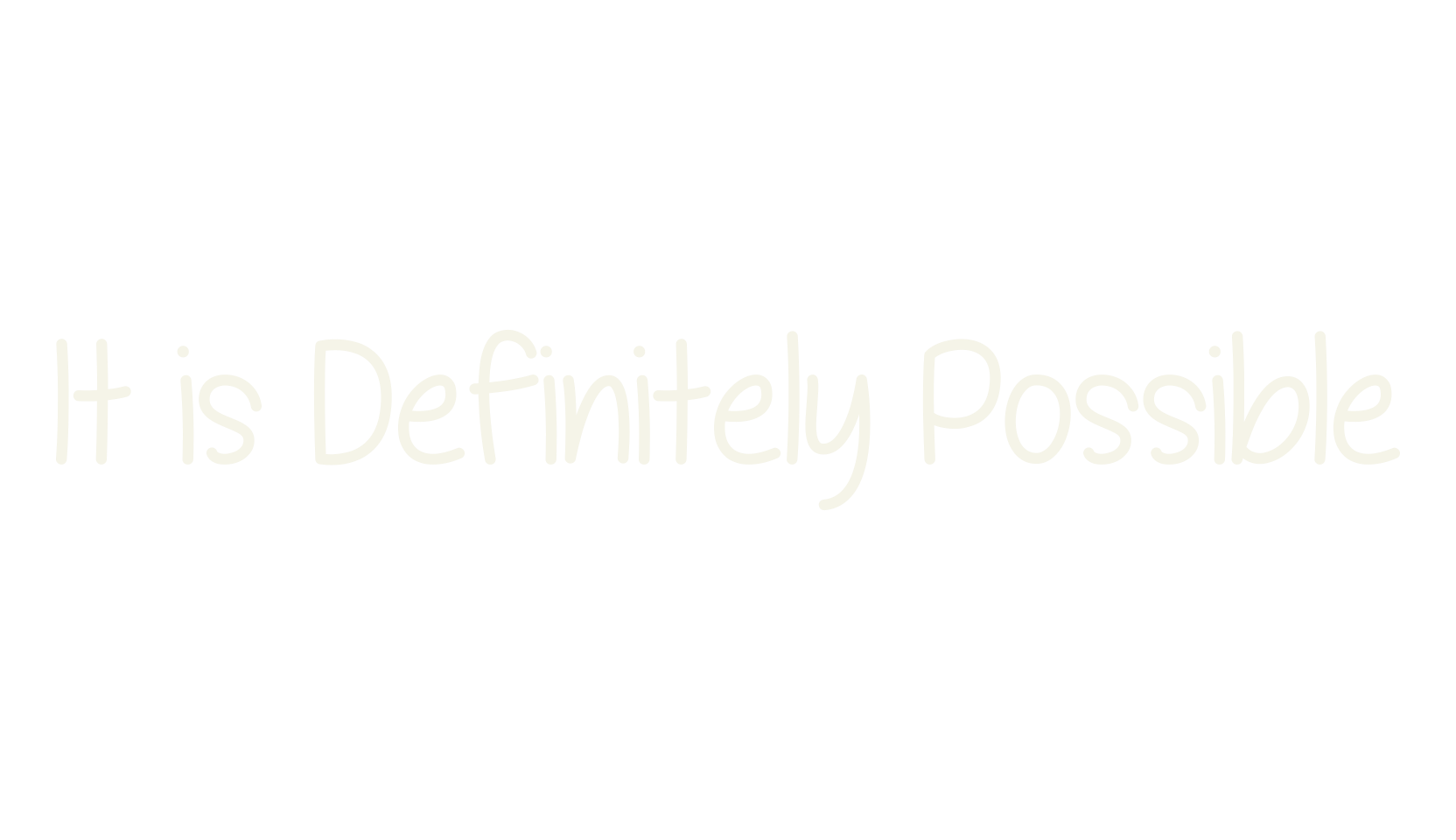 It is Definitely Possible, handwritten font preview