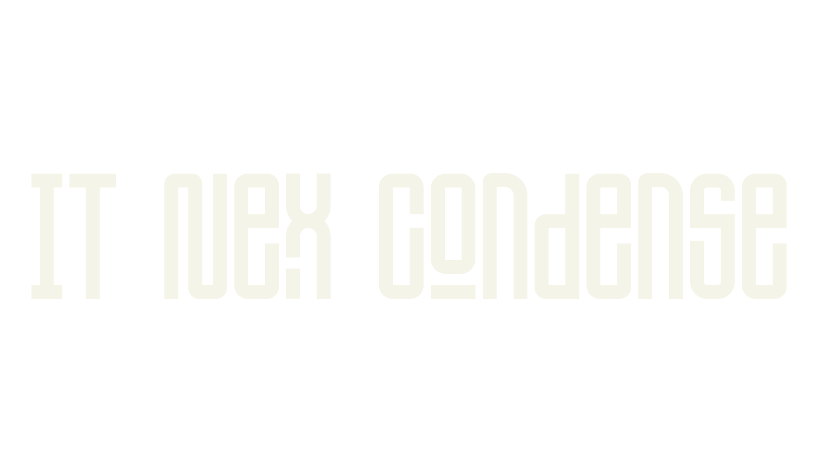 IT Nex Condense, condensed font preview