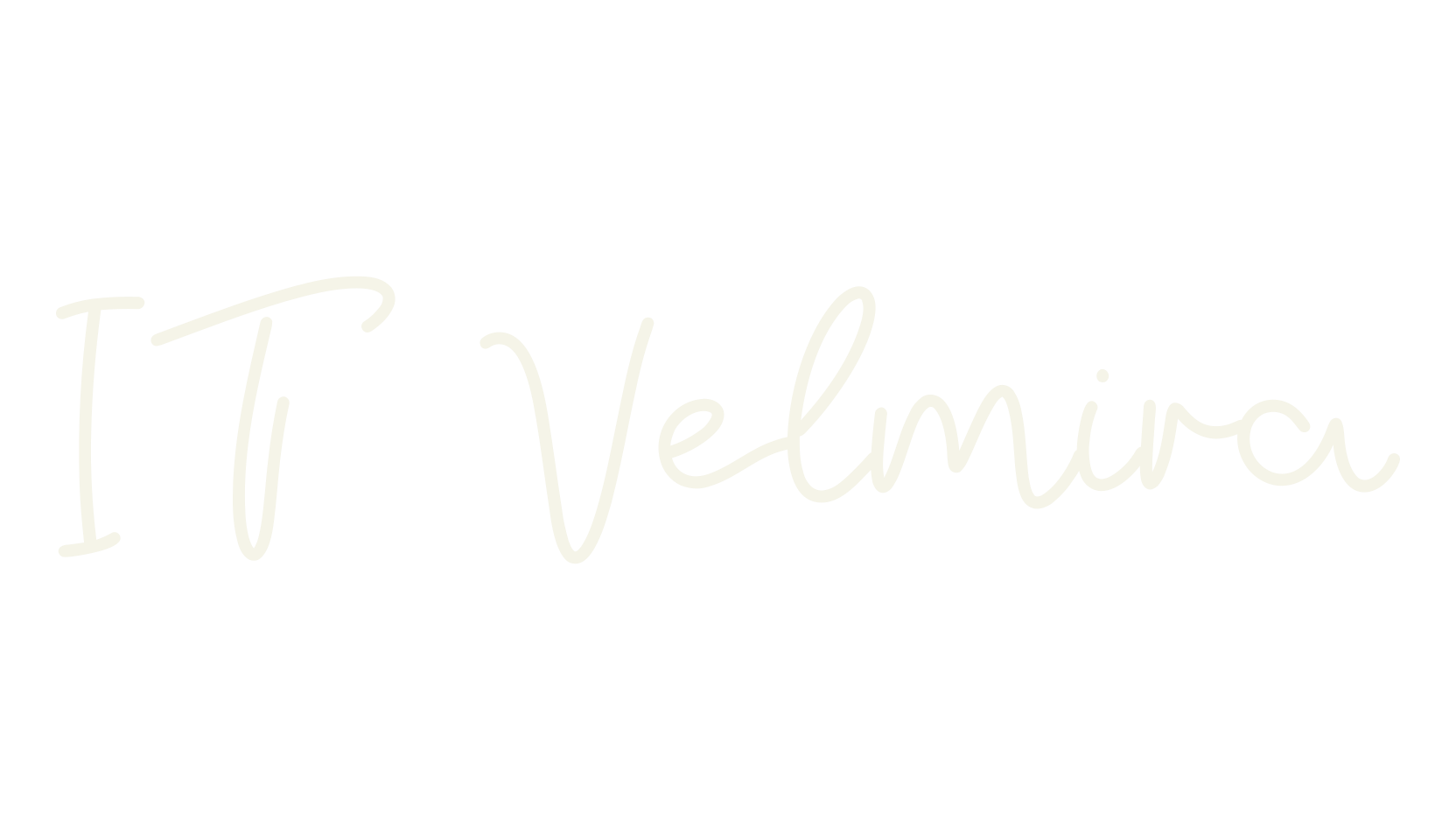 IT Velmira, signature font preview