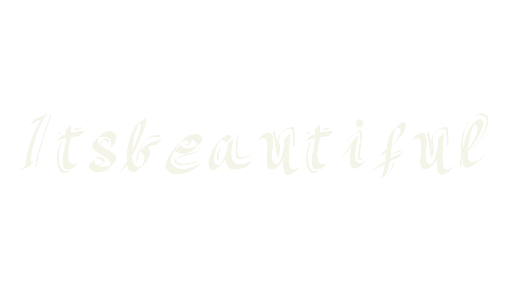 Itsbeautiful, calligraphy font preview
