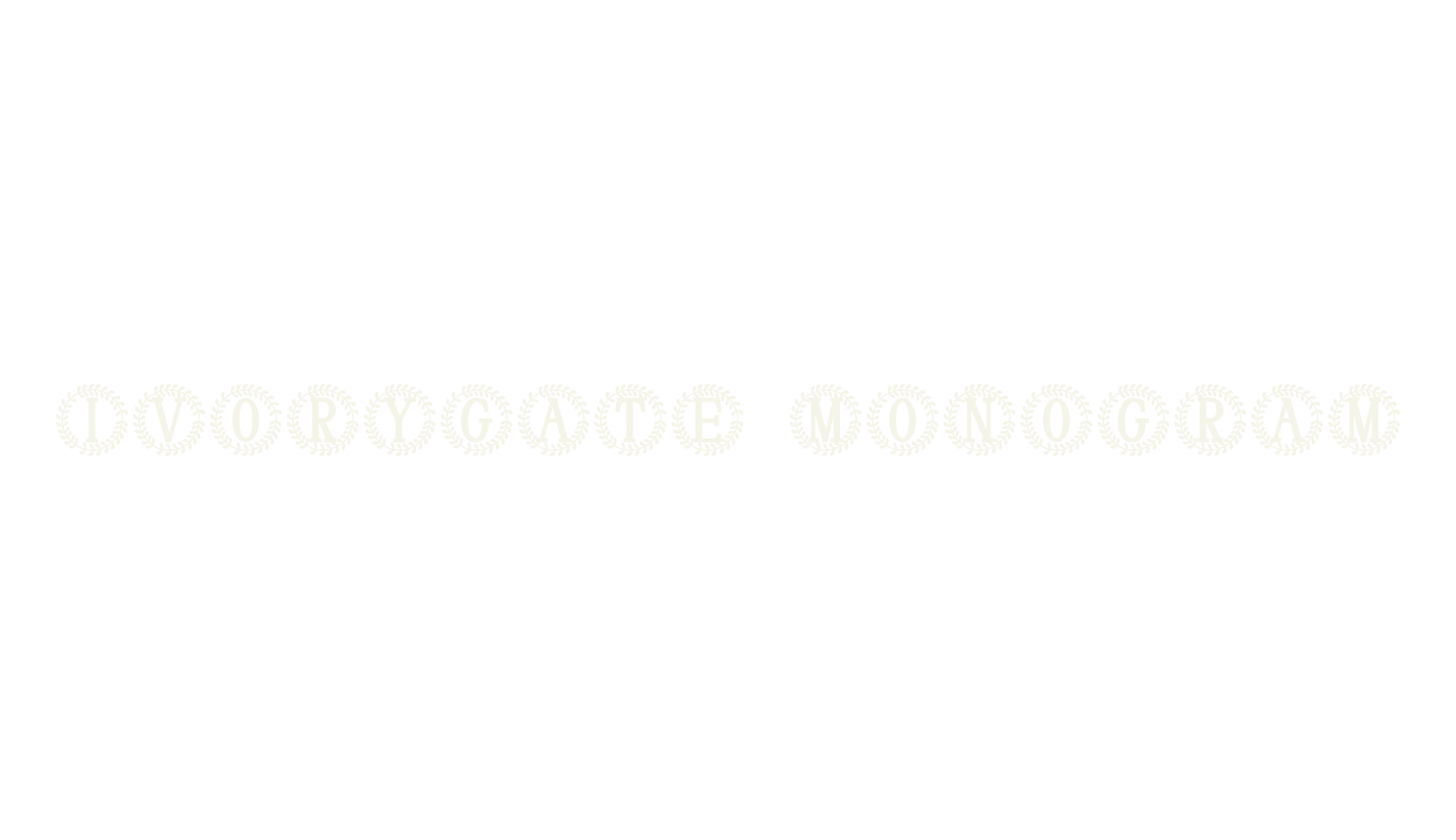 Ivorygate Monogram, monogram font preview