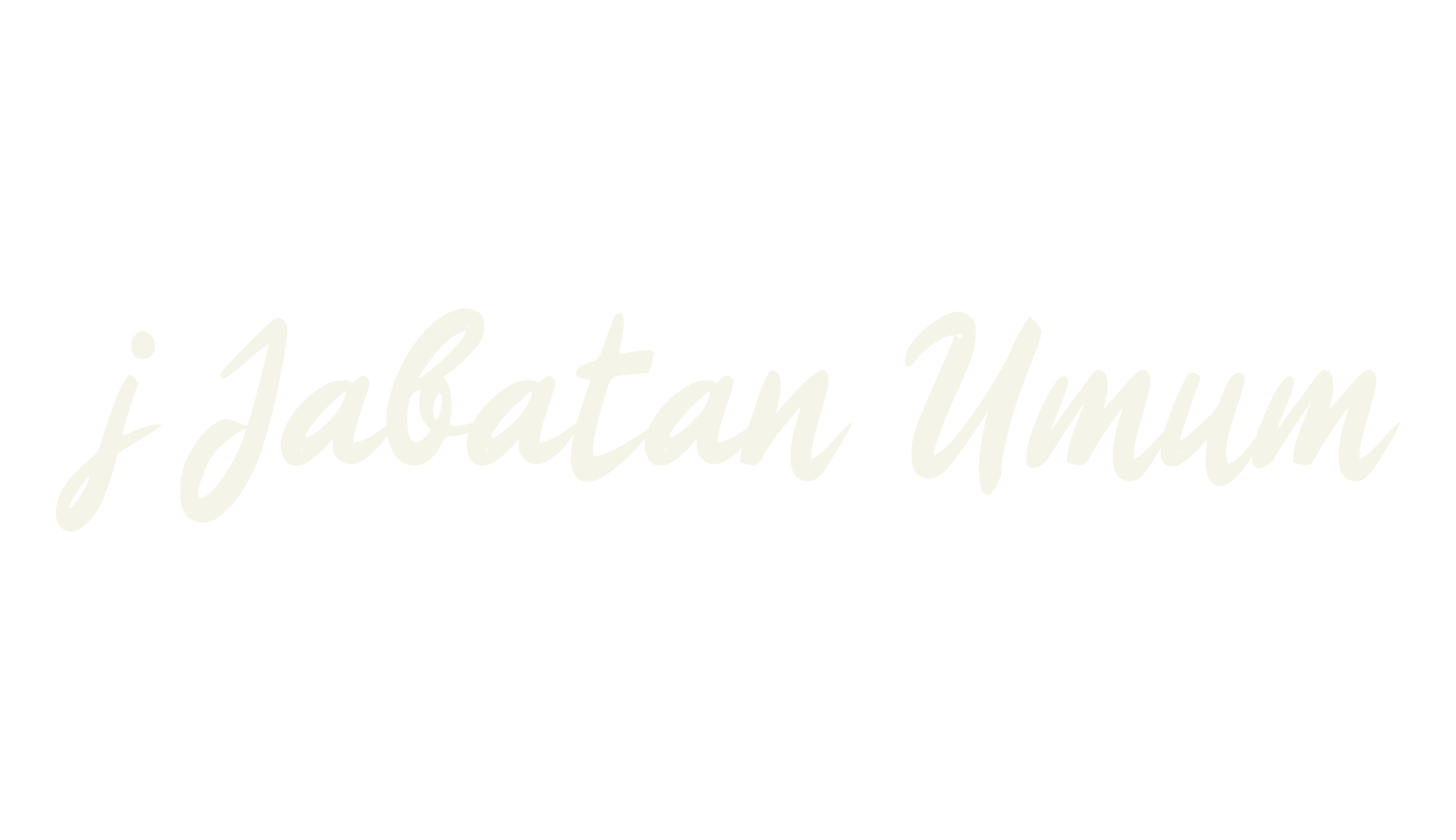j Jabatan Umum, fancy font preview