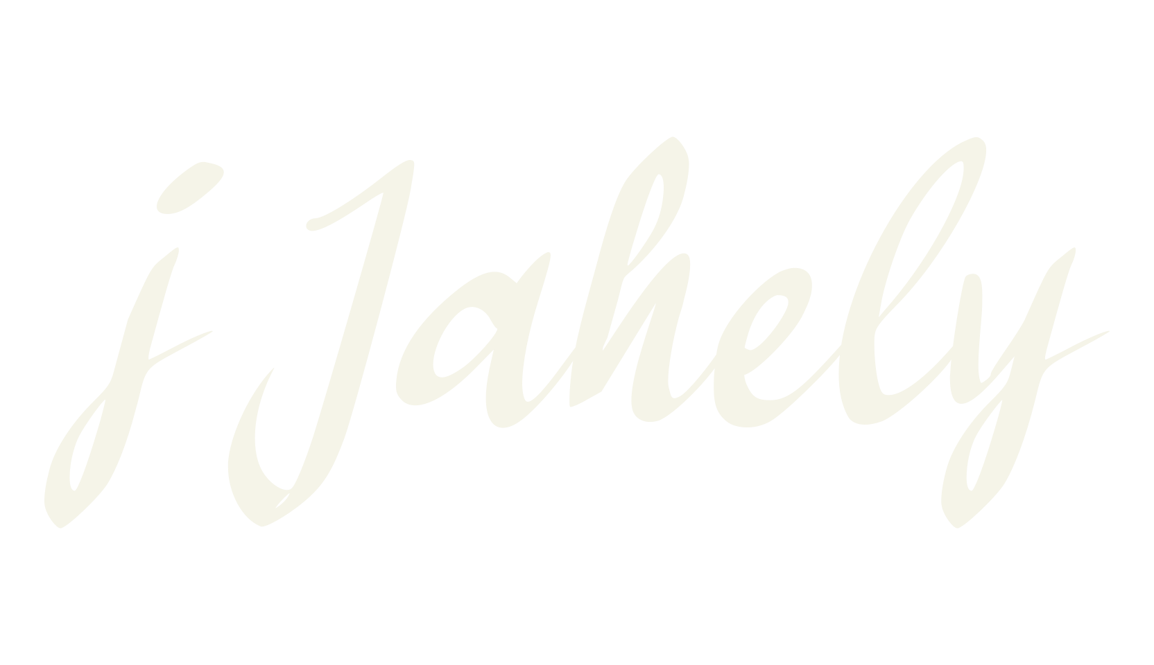 j Jahely, cursive font preview