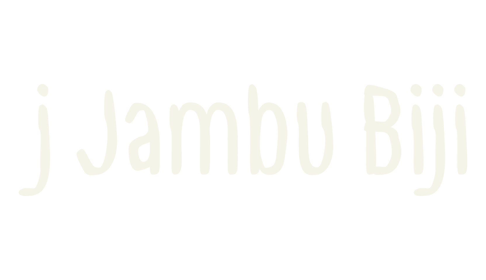 j Jambu Biji, handwriting font preview
