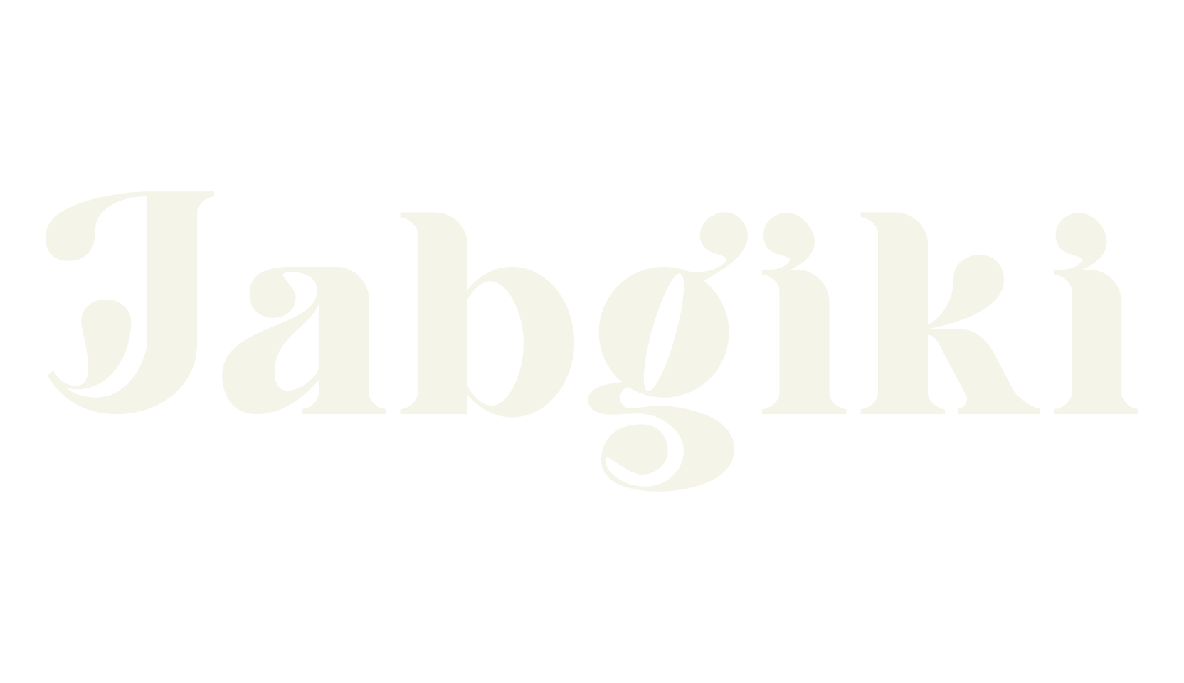 Jabgiki, logo font preview