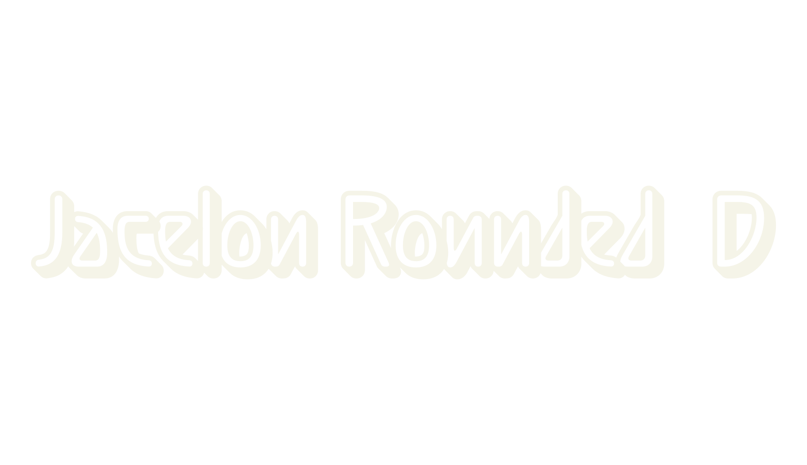 Jacelon Rounded 3D, art deco font preview