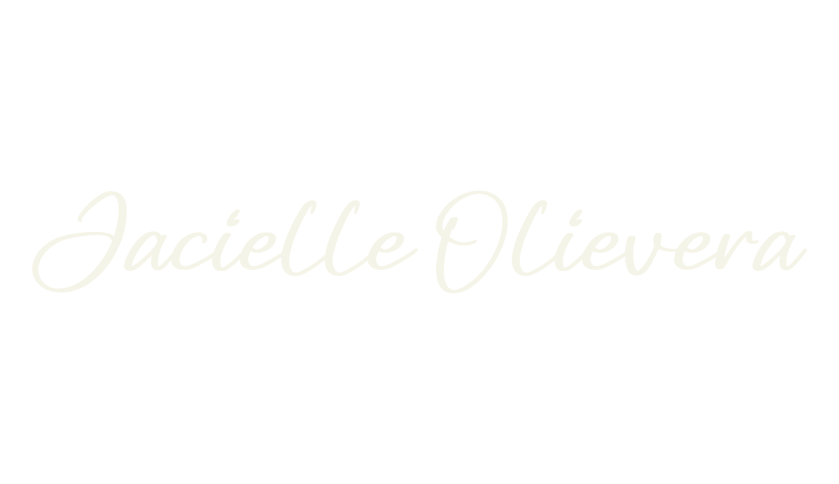 Jacielle Olievera, cursive font preview