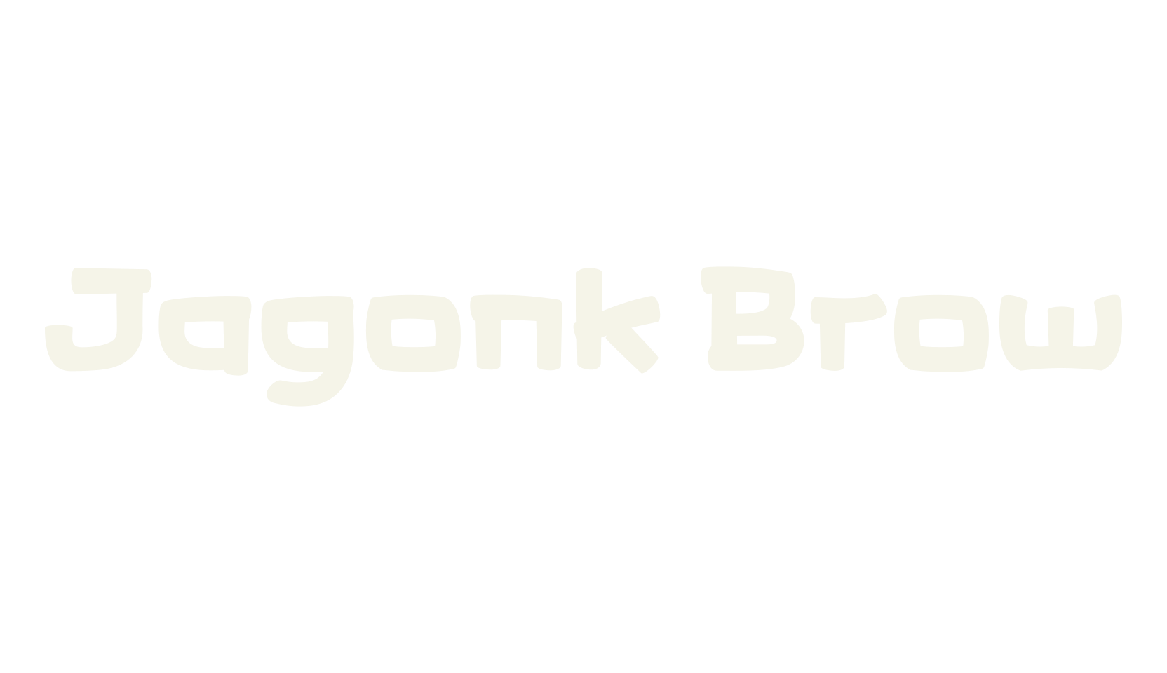 Jagonk Brow, logo font preview