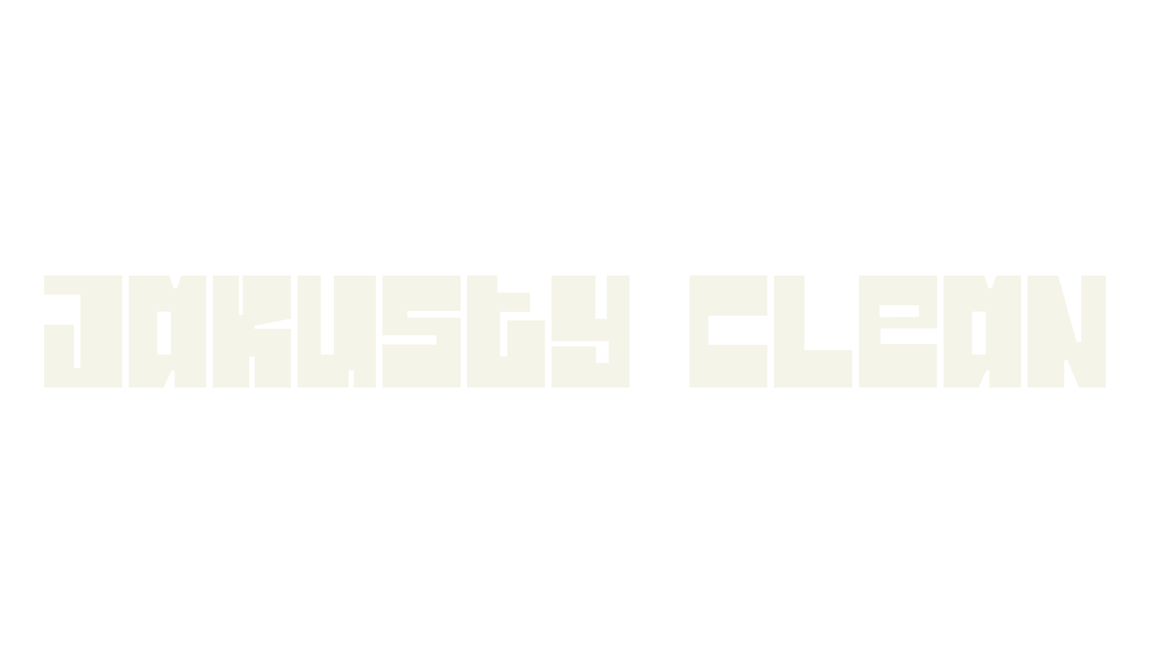 Jakusty Clean, alphabet font preview