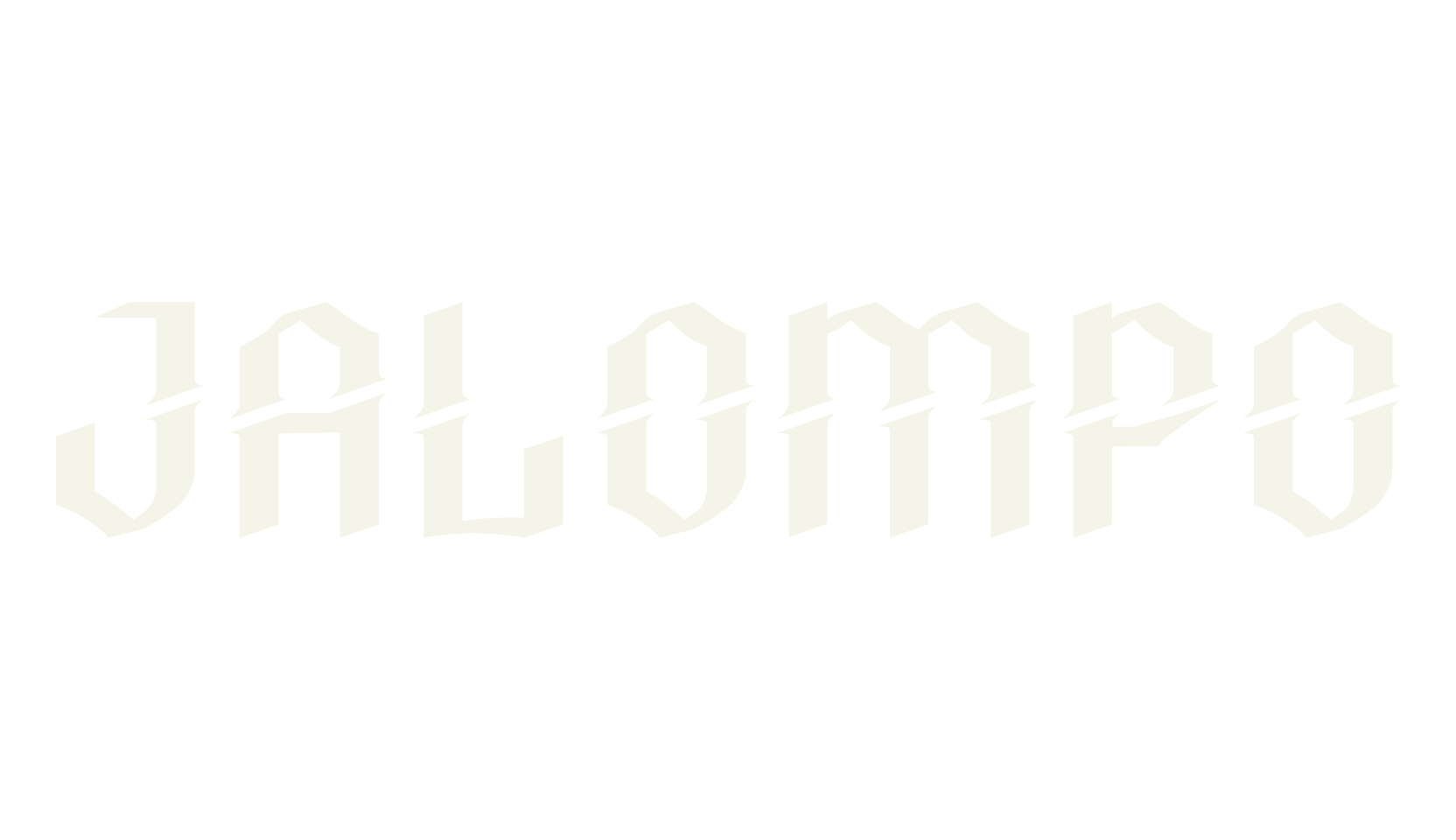 Jalompo, stencil font preview