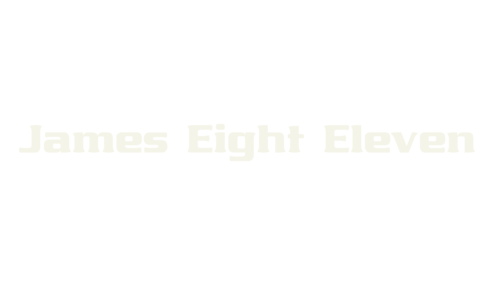 James Eight Eleven, display market font preview