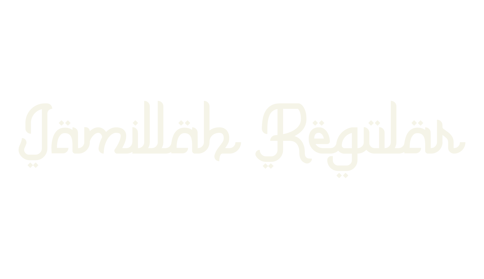 Jamillah Regular, fashion script font preview