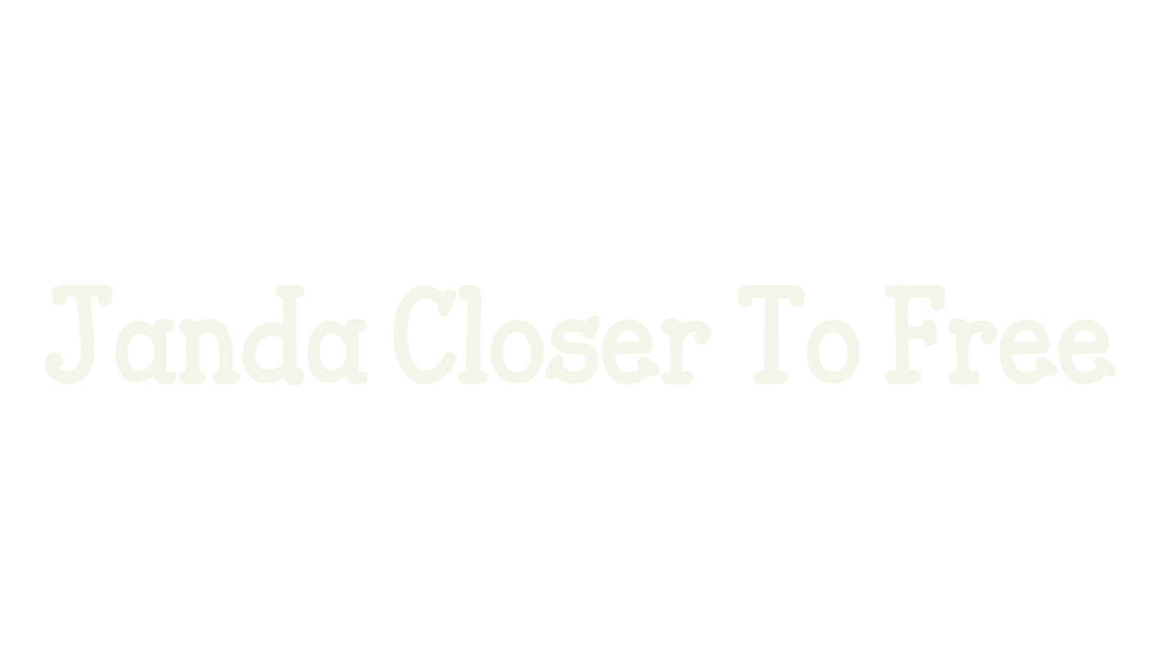 Janda Closer To Free, serif font preview