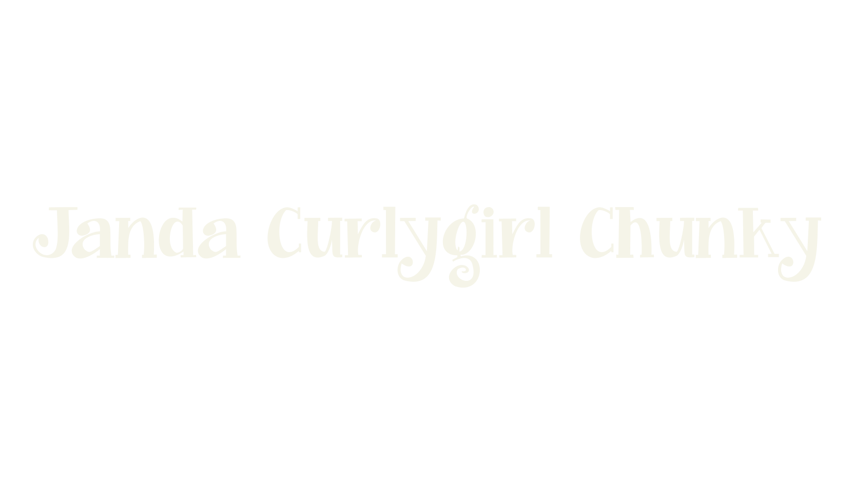 Janda Curlygirl Chunky, serif font preview