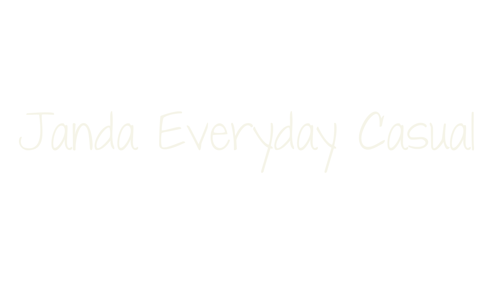 Janda Everyday Casual, handwritten font preview