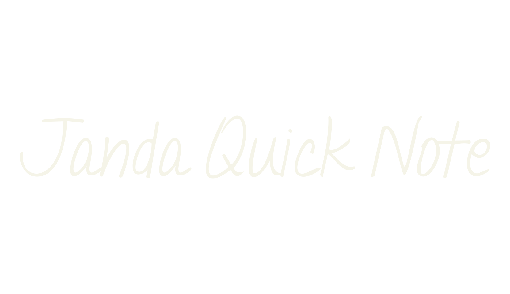 Janda Quick Note, handwritten font preview