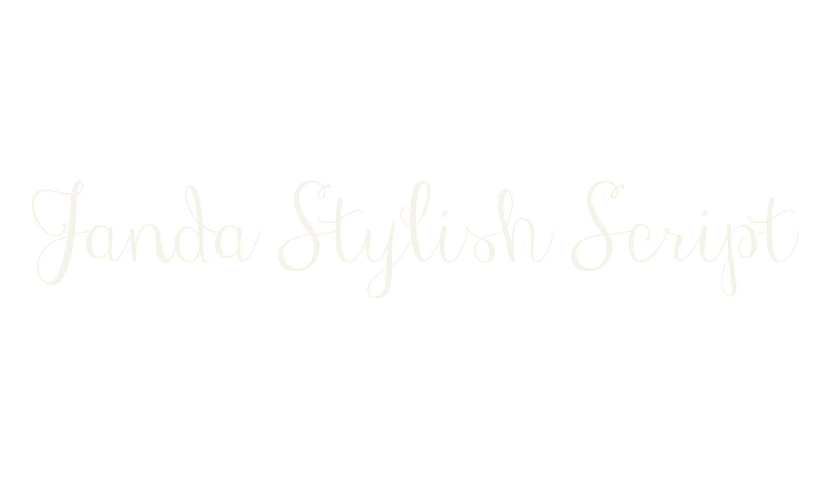 Janda Stylish Script, fashion script font preview