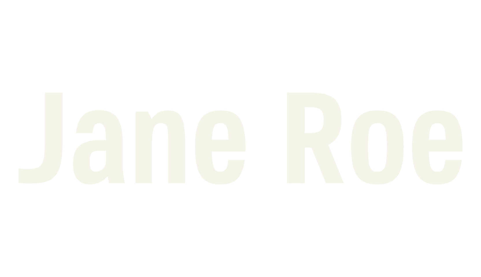 Jane Roe, condensed font preview