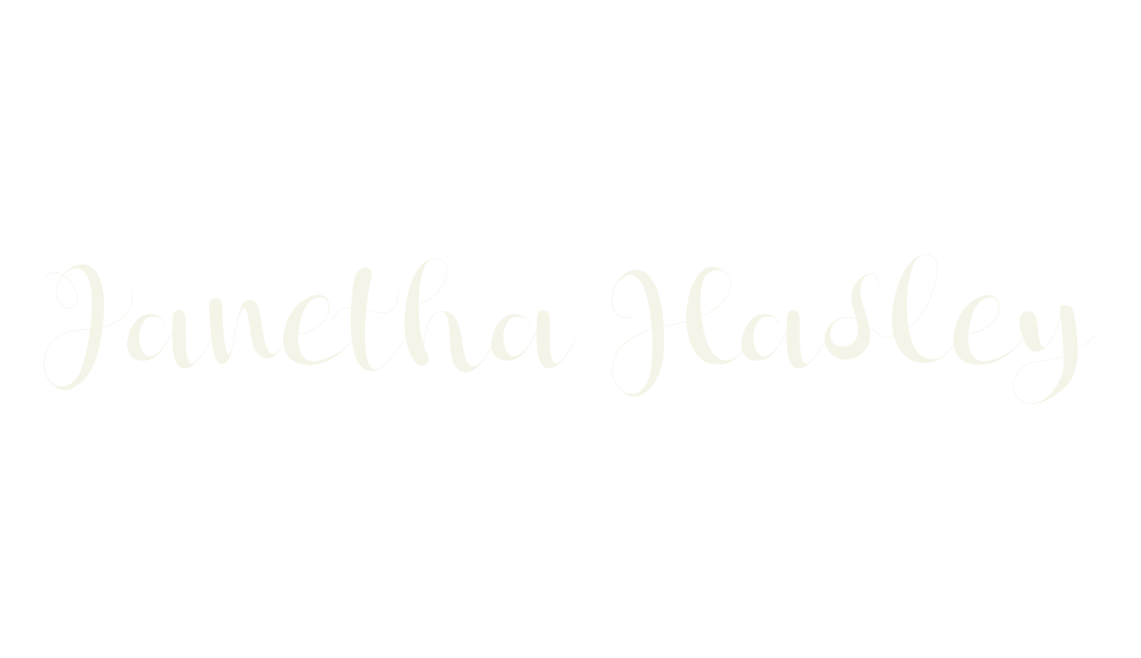 Janetha Hasley, script font preview