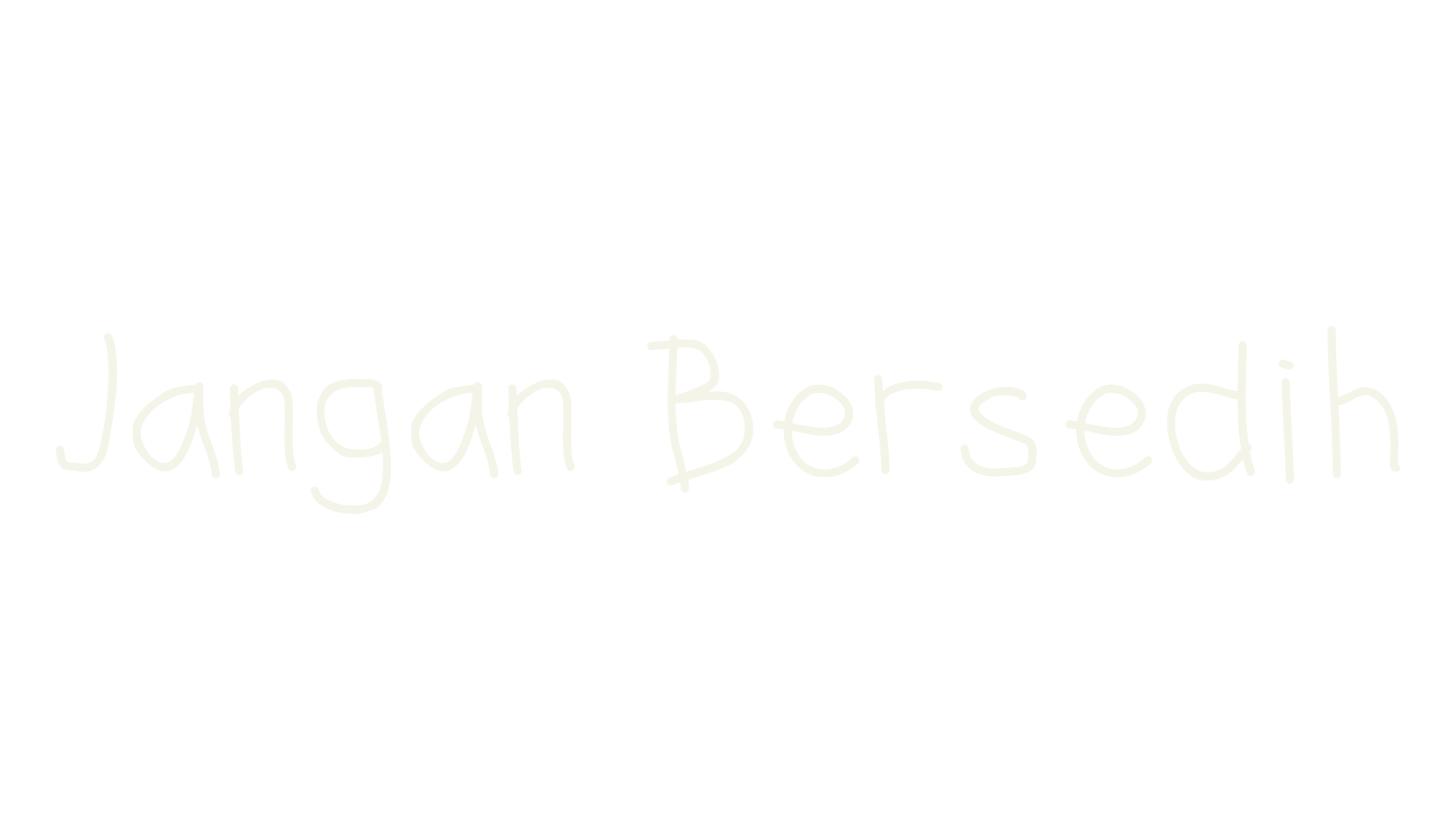 Jangan Bersedih, handwritten font preview