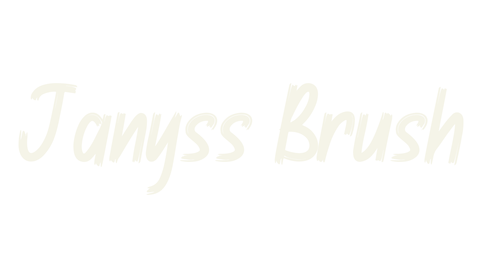 Janyss Brush, brush font preview