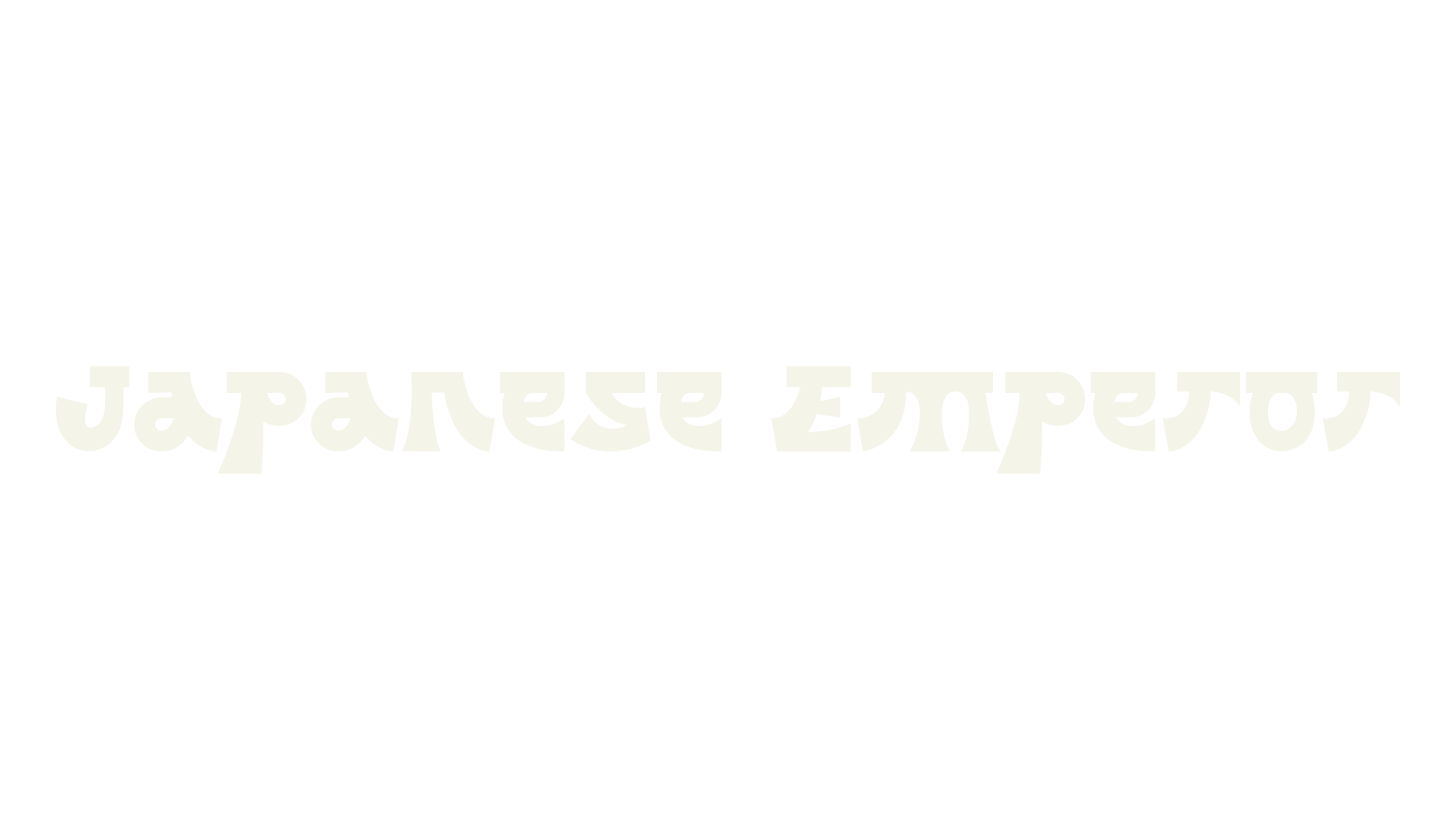 Japanese Emperor, display market font preview