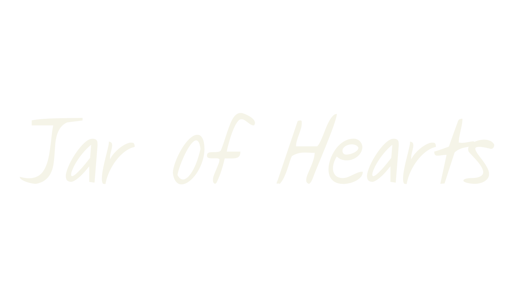 Jar of Hearts, handwritten font preview