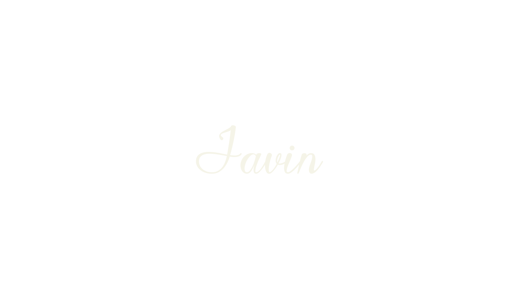 Javin, cursive font preview