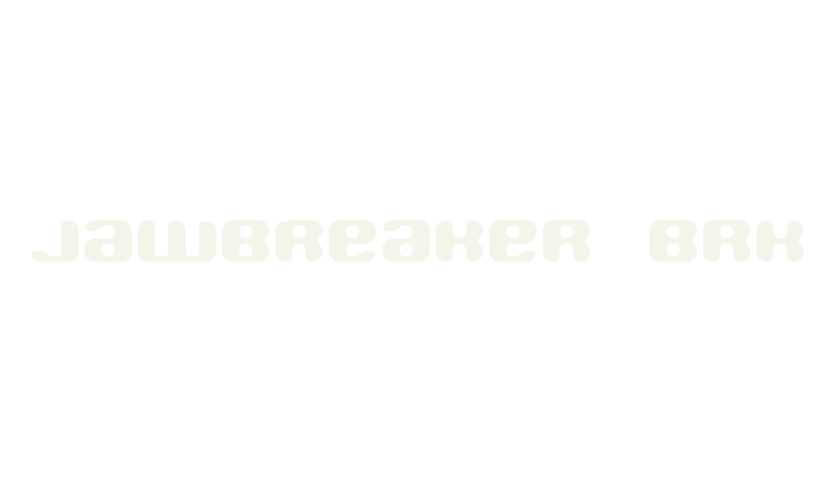 Jawbreaker BRK, display font preview