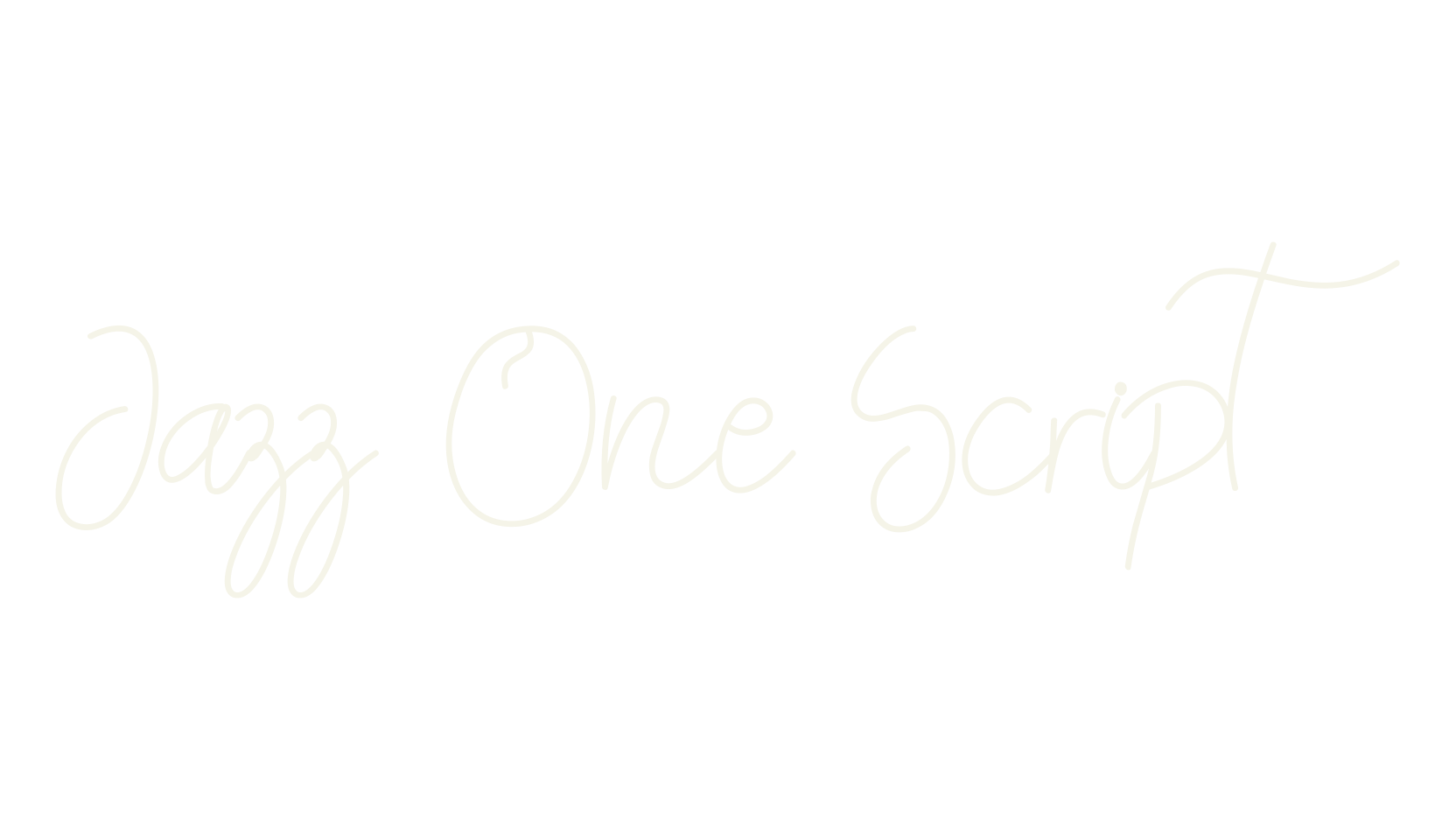 Jazz One Script, thin font preview