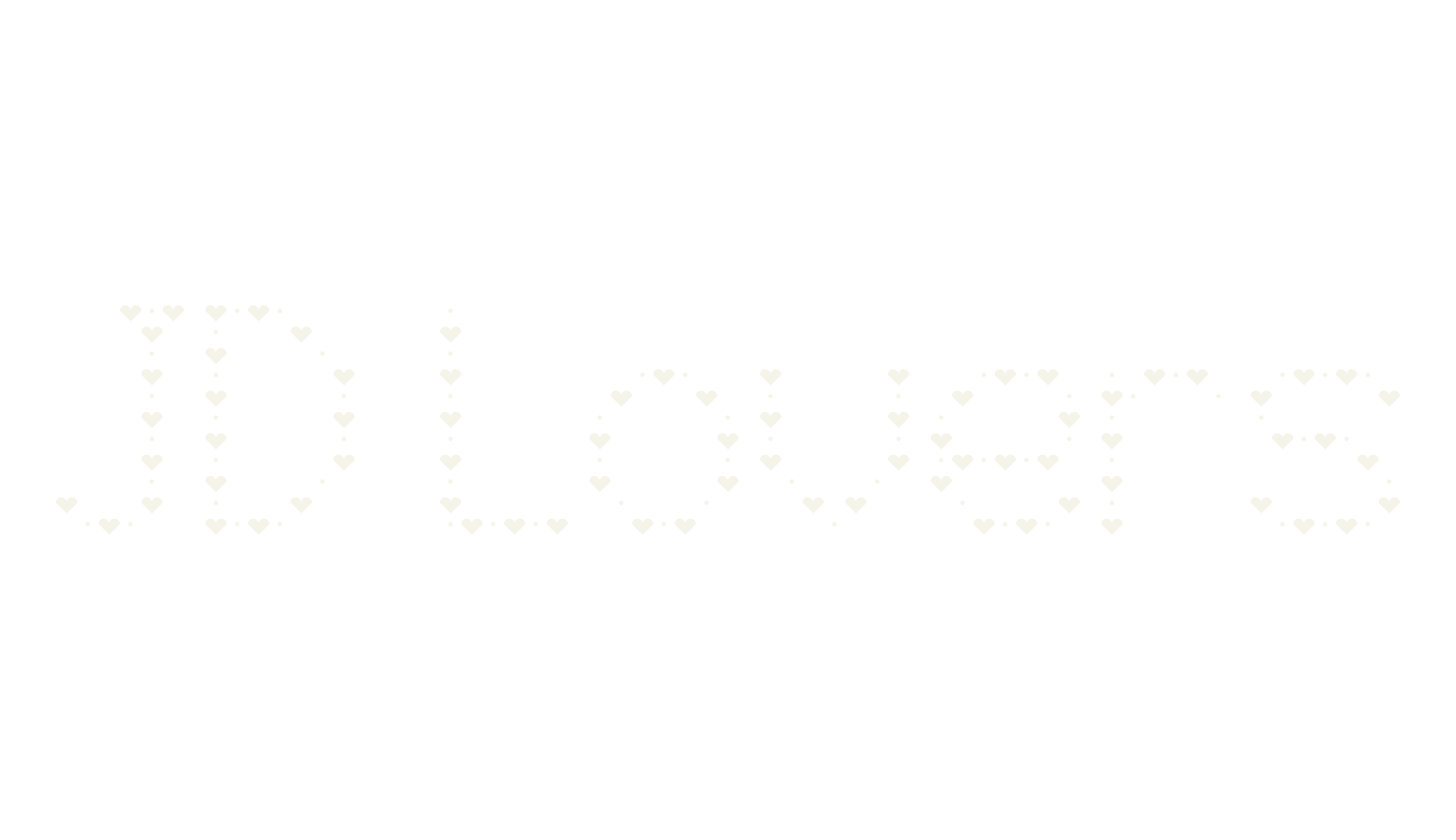 JD Lovers, heart font preview