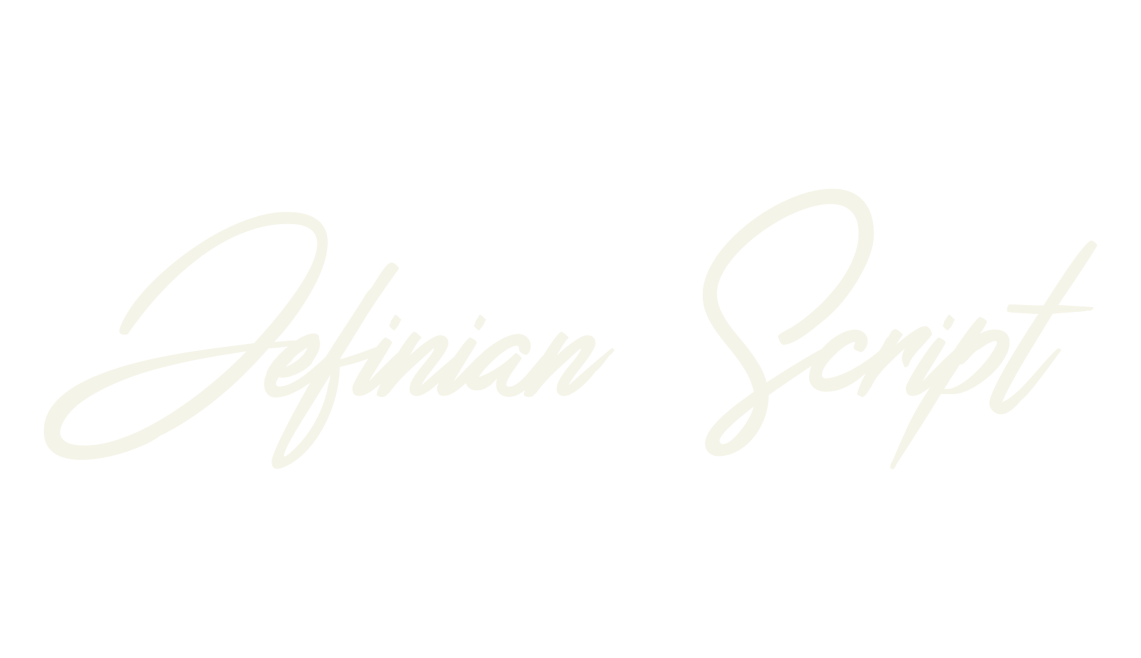 Jefinian Script, cursive font preview