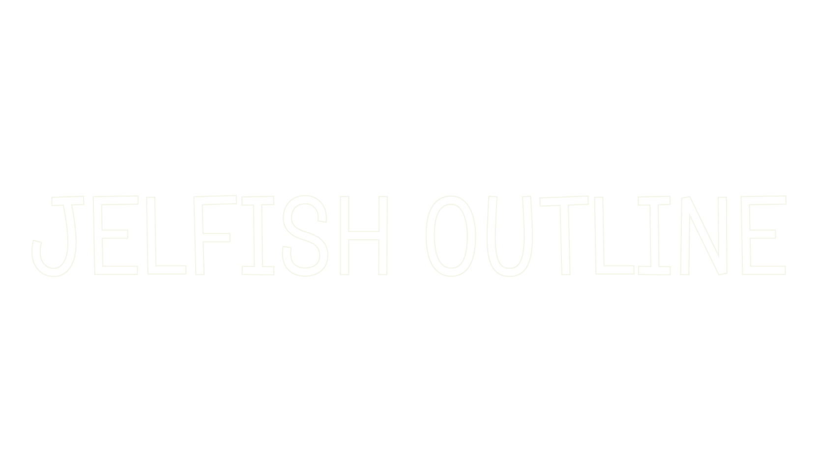 Jelfish Outline, children font preview