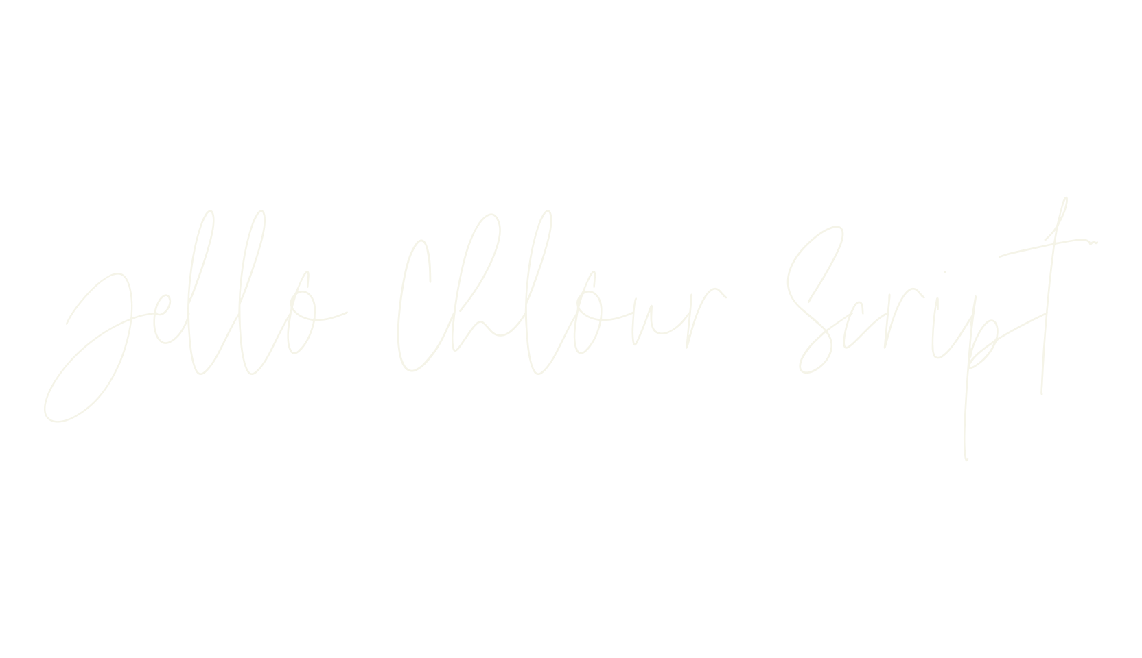 Jello Chlour Script, handwriting font preview